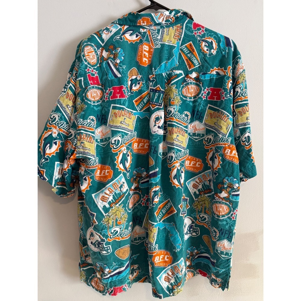 Vintage Reyn Spooner Miami Dolphins Scenic Button-Down Shirt  Size Large - Picture 4 of 6